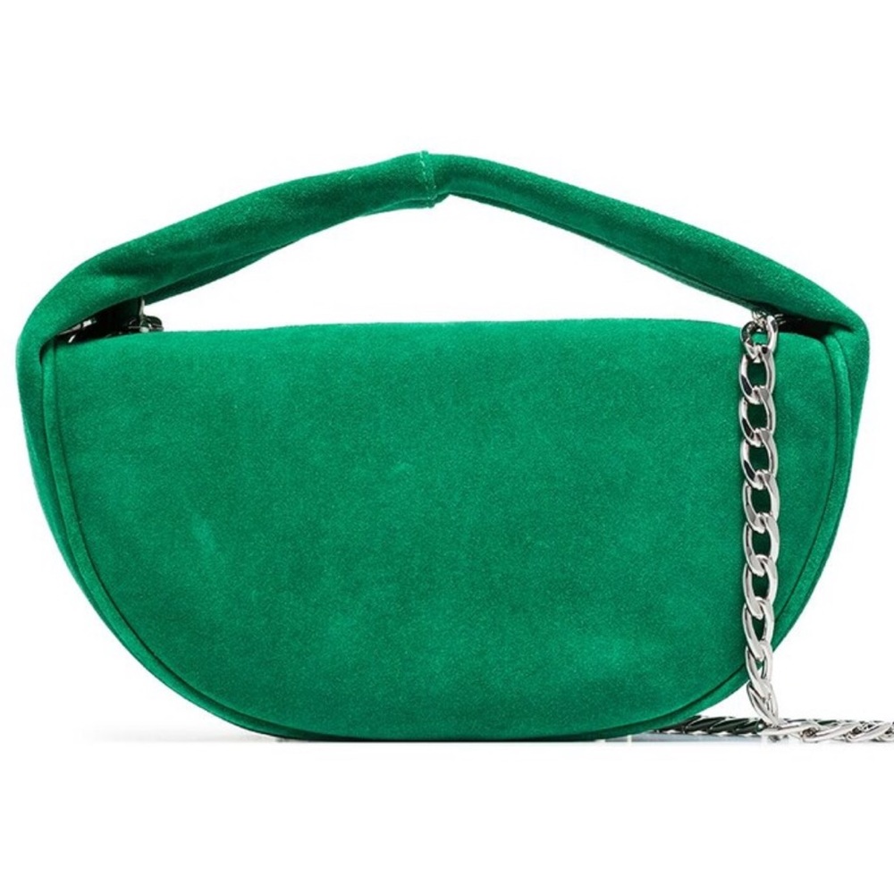 BY FAR Green baby Cush Bag